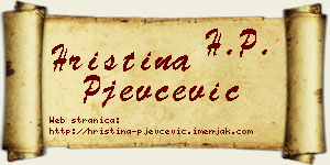 Hristina Pjevčević vizit kartica